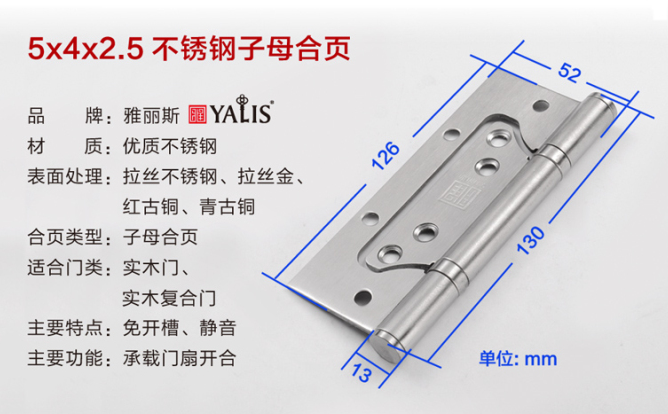 门用配套五金合页