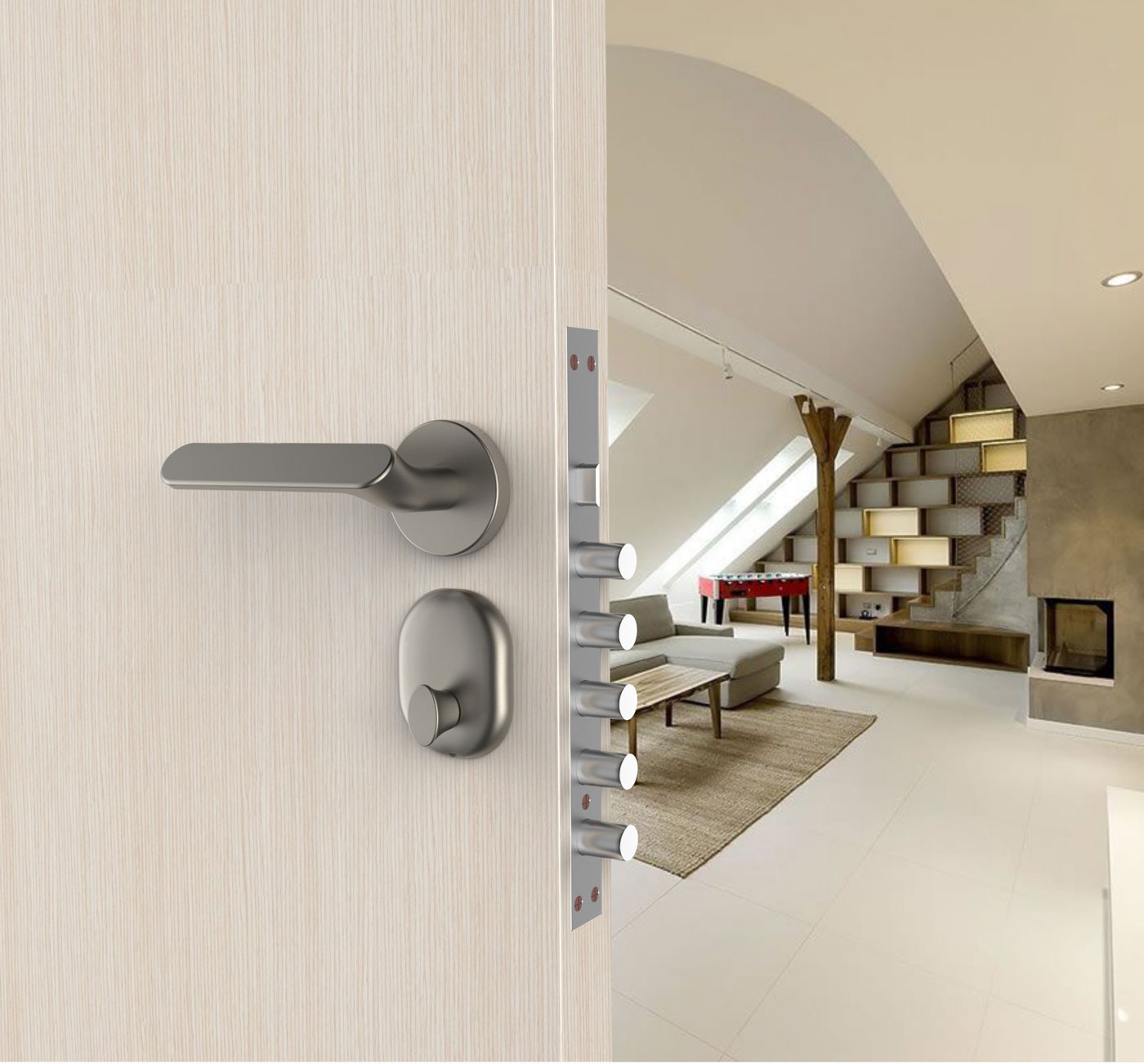 雅丽斯简约分体执手锁